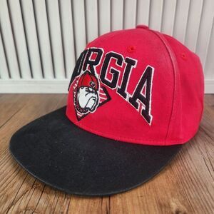 Georgia Bulldogs Top of the World Snapback Hat Cap Red Black College Sports NCAA